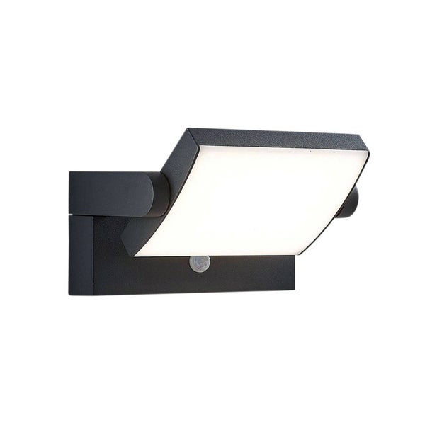 Lindby LED Wandleuchte außen 340°schwenkbar, mit Bewegungsmelder Außenwandleuchte spritzwassergeschützt IP54 1x 10,5W