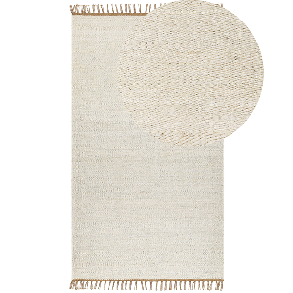 Teppich LUNIA Hellbeige 80 x 150 cm Jute