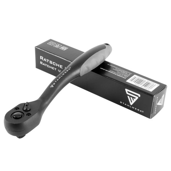 STAHLWERK Profi-Umschaltknarre 3/8 Zoll aus Chrom Vanadium Stahl 72 Zähne