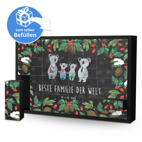 Mr. & Mrs. Panda Befüllbarer Adventskalender Koala Familie zwei - Schwarz