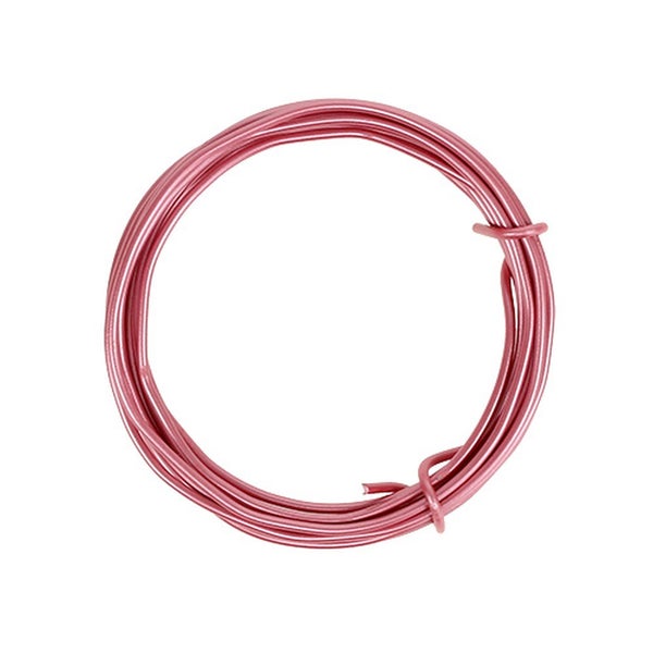Aufgewickelter rosa Aluminiumdraht für Bastel- und Dekorationsarbeiten.
