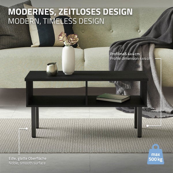 ML-Design 4er Set Tischbeine I-Design 30 cm, Dunkelgrau, Optik Industrial, Stahl pulverbeschichtet, eckig, Profil 4x4cm, Höhenverstellbare Möbelfüße 1-4 cm, Möbelbeine für Couchtische Bänke Sideboards