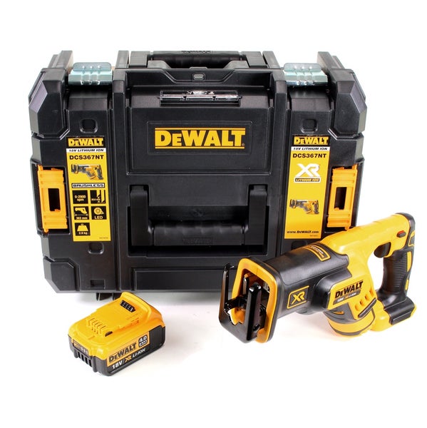 DeWALT Akku-Säbelsäge DCS367 mit TSTAK-Box und 18-Volt-Akku