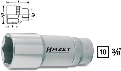 Hazet Steckschlüssel mit 10 Millimeter und 3/8 Zoll Aufnahme