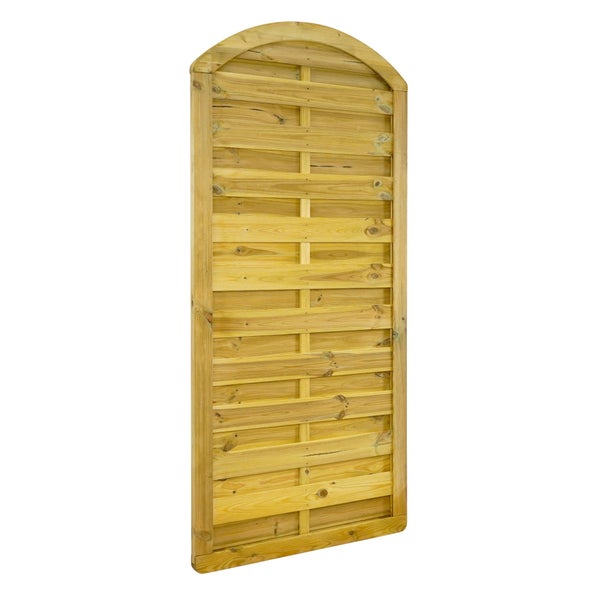 Holzzaun mit abgerundetem Abschluss für den Garten