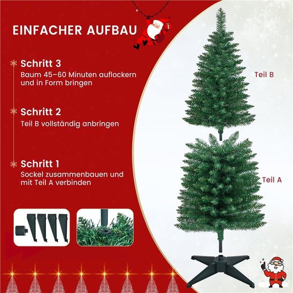 Aufbauanleitung für einen künstlichen Weihnachtsbaum in drei Schritten