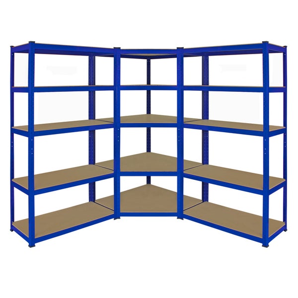 Monster Racking Sparangebot 1 x T-Rax 90cm Eckregal + 2 x T-Rax 90cm in Blau