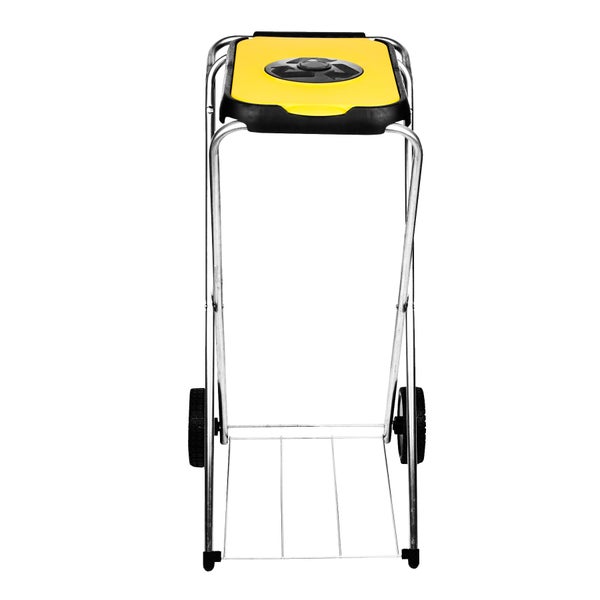 BigDean Müllsackständer SwingFix GELB 120L - Müllbeutelhalter Blauer Gelber Sack Ständer Mülleimer Müllbeutelständer Müllsackhalter mit Rollen & Flascheneinwurf