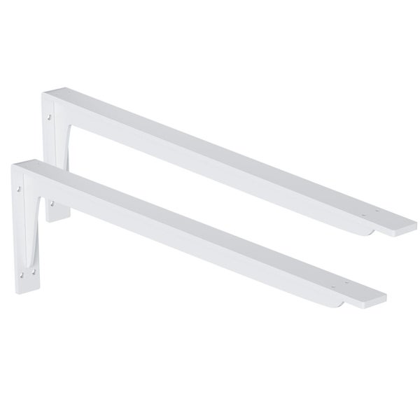 Set von zwei stabilen Wandkonsolen zur Regalbodenbefestigung