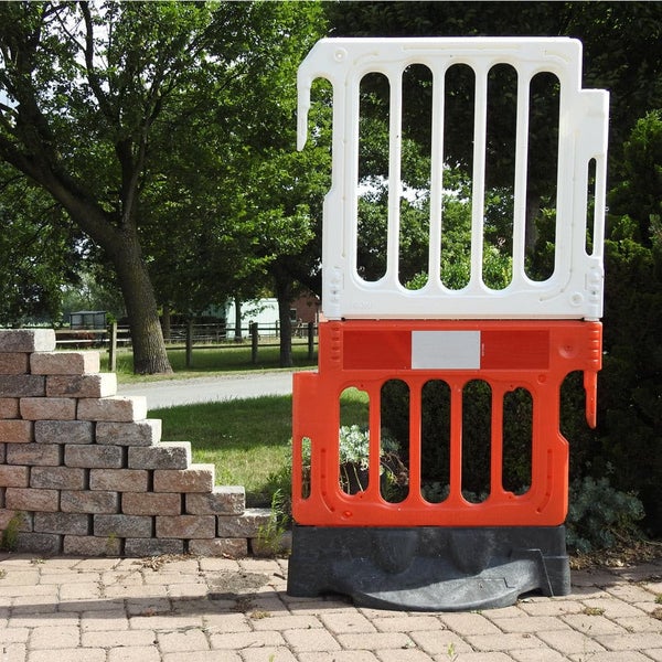 UvV® Heavywall Absperrgitter in rot mit reflektierender Folie RA1 | extra schwer