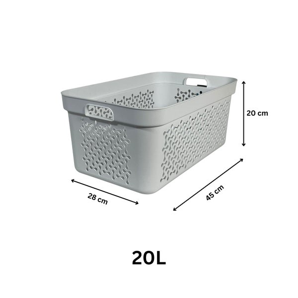 Wäschekorb aus Kunststoff, 20 Liter Fassungsvermögen