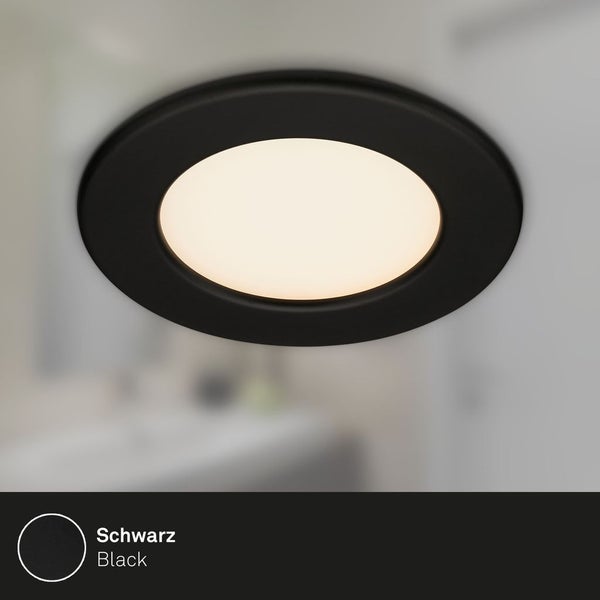 LED Einbauleuchte, matt-schwarz, 1xLED-Modul/6W