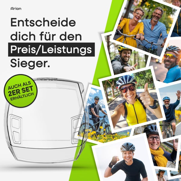 ARION Bosch Intuvia Displayschutz Ebike Zubehör I Fahrradcomputer Schutzhülle für E Bike Display I durchsichtig und Kratzfest I wasserabweisend I Fahrrad Computer Schutz Abdeckung
