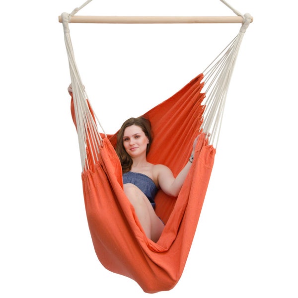 XXL Hängesessel Relaxsessel 185x130cm bis 150kg in Celosia Orange