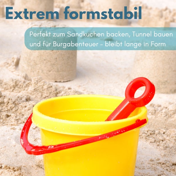 Spielsand Formbeach 25 Kg 0-1 mm Spielkasten Sand für Sandkasten Sandburg Kinderspielsand Quarzsand Spielsand Staubfrei Formstabil