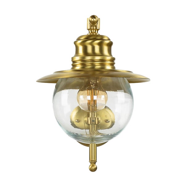 Wandleuchte mit klarem Glas und Metallelementen