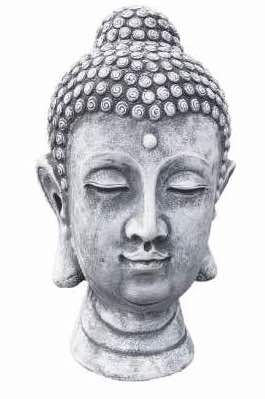 Buddha Kopf Dekofigur fuer Haus und Garten