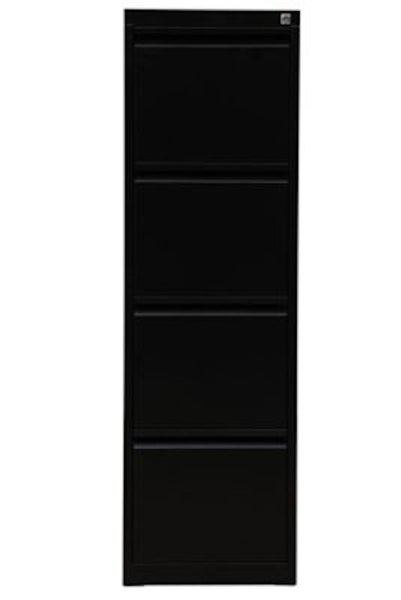 PROREGAL Hängeregistraturschrank 4 Schubladen Mare HxBxT 132 x 40 x 62 cm Schwarz