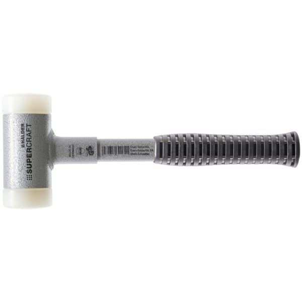 Halder SUPERCRAFT-Schonhammer rückschlagfrei mit bruchsicherem Stahlrohrstiel Ø 35 mm Nylon - 3377.035