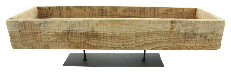 FRANK FLECHTWAREN | Dekoboard Rustikal, PINIE, 45 x 15 x 13 cm, ohne Deko