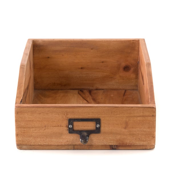 Dokumentenablage Carta Mahagoni Holz, etikettierbarer Griff 08 honigfarben gewachst