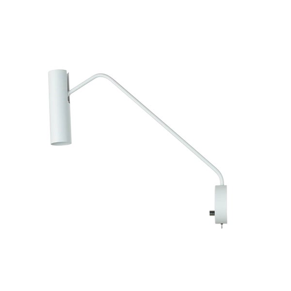 Weiße Wandleuchte mit verstellbarem Arm