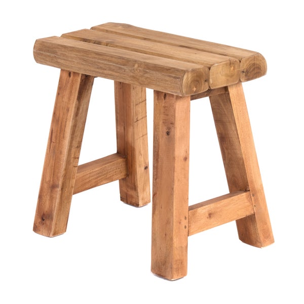 Sitzhocker Rustic Teakholz massiv 08 honigfarben gewachst