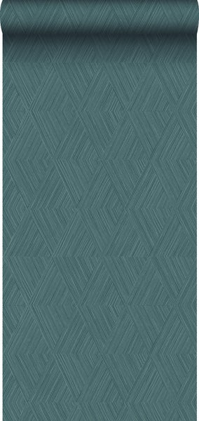 Origin Wallcoverings Tapete 3D-Muster Petrolblau - 50 x 900 cm - 347845