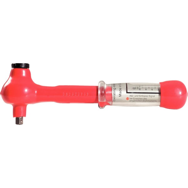 KS TOOLS 3/8 Mini Drehmomentschlüssel mit Schutzisolierung und Umschalt-Ratschenkopf 5-25Nm - 117.1184