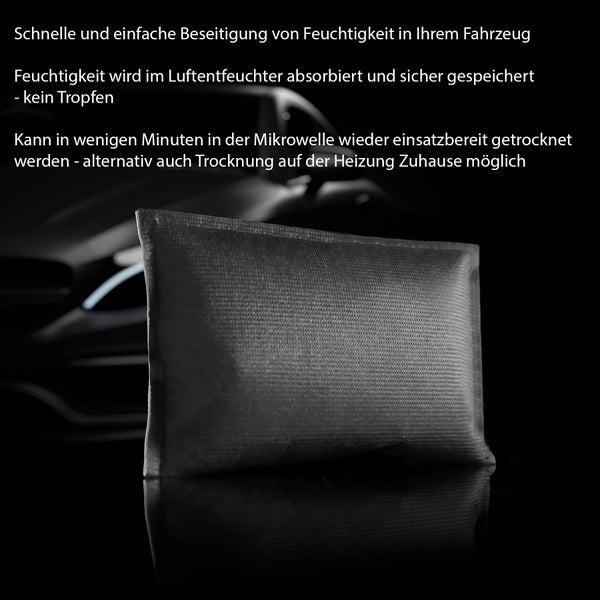 BigDean 2 Stück Luftentfeuchter Auto 2x 330g Auto Entfeuchter Kissen mit Granulat für beschlagene Autoscheiben - wiederverwendbar speichert die Feuchtigkeit ohne Tropfen - verhindert schlechte Gerüche