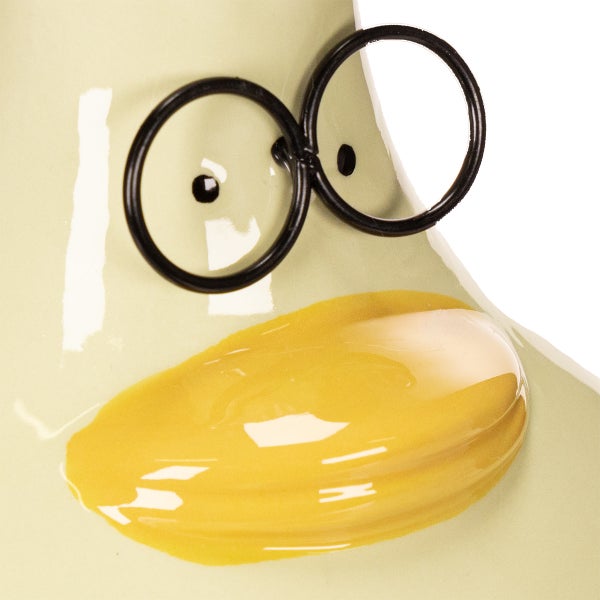 Dekorative Entenfigur mit Brille