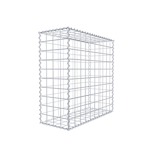 Gabione 100 cm x 100 cm x 40 cm (L x H x T), Maschenweite 10 cm x 10 cm, Spirale
