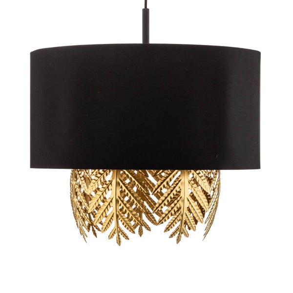 Lucande Pendelleuchte Malviras (Design, Modern) in Schwarz aus Textil (6 flammig E27) - Design-Hängeleuchte Esstischlampe Hängelampe Hängeleuchte Wohnzimmerleuchte