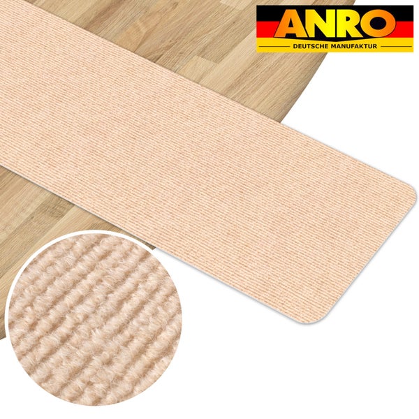 Stufenmatte Stufenschutz NEMESIS Treppenschutz Treppenmatte einfarbig selbsthaftend Creme 25x75cm
