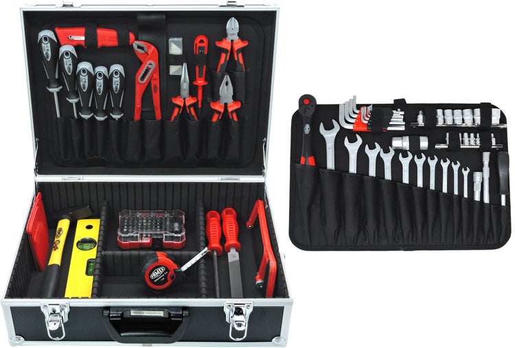 FAMEX 745-47 Werkzeugkoffer mit hochwertigem Werkzeug-Set, Werkzeugkiste, Werkzeugkasten