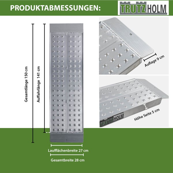Trutzholm Auffahrrampe Produktabmessungen