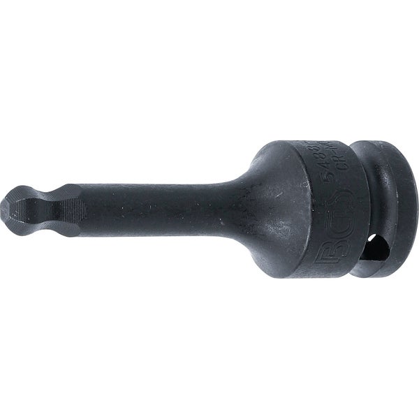 BGS Kraft-Bit-Einsatz Länge 75 mm Antrieb Innenvierkant 12,5 mm (1/2) Innensechskant mit Kugelkopf 8 mm - 5488-8