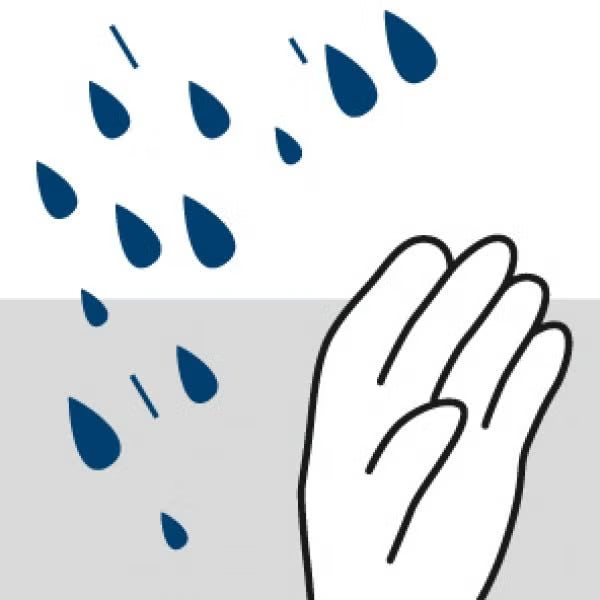 Symbol für Wasserabweisend oder Regenschutz
