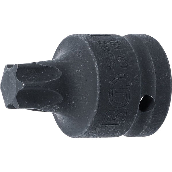 BGS Kraft-Bit-Einsatz Antrieb Innenvierkant 20 mm (3/4) T-Profil (für Torx) T80 - 5580