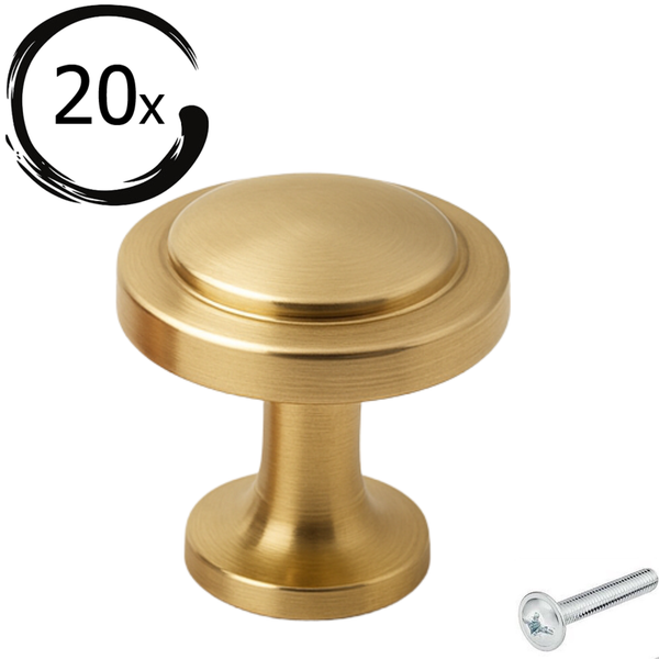 Zwanzig Möbelknöpfe mit Schraube