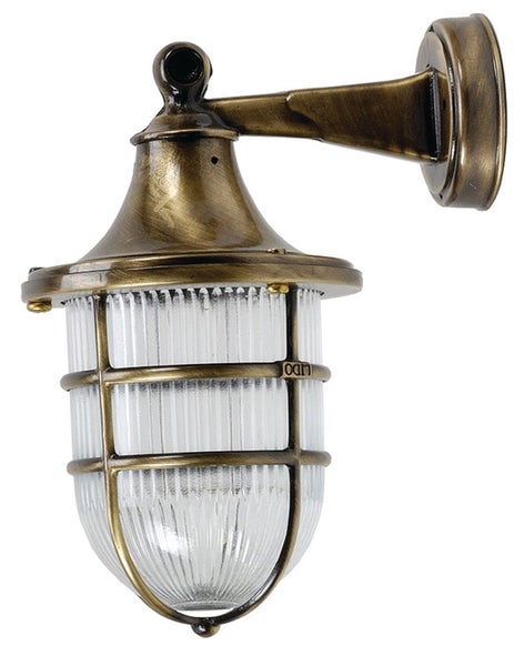 Wandleuchte aus Metall und Glas für den Außenbereich