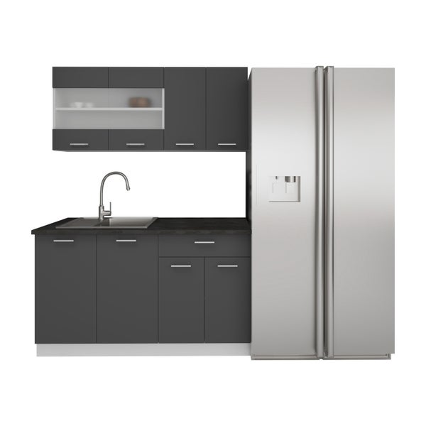 Singleküche Einbauküche Küchenzeile 140cm Esilo