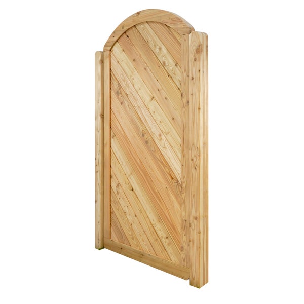 Holzzauntor mit diagonalem Bretterdesign