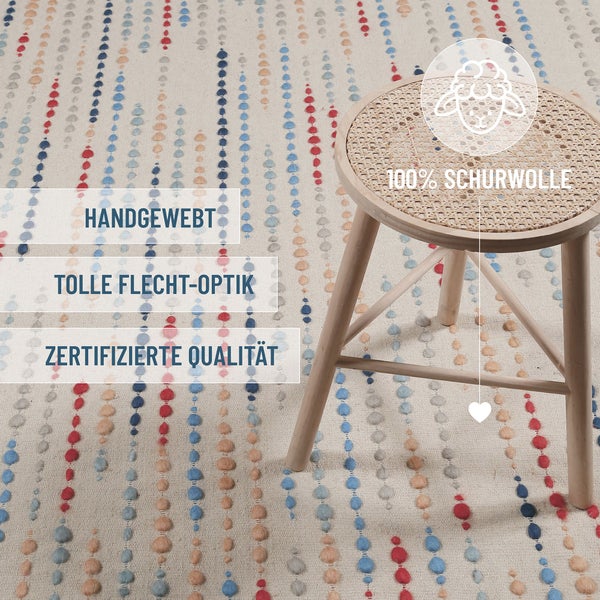Wollteppich Creme Beige Maddie WECONhome 80x150 cm