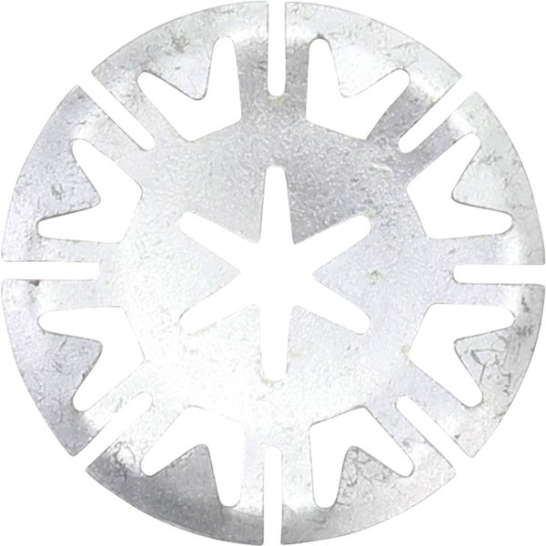 Befestigungsscheibe aus Metall mit Aussparungen