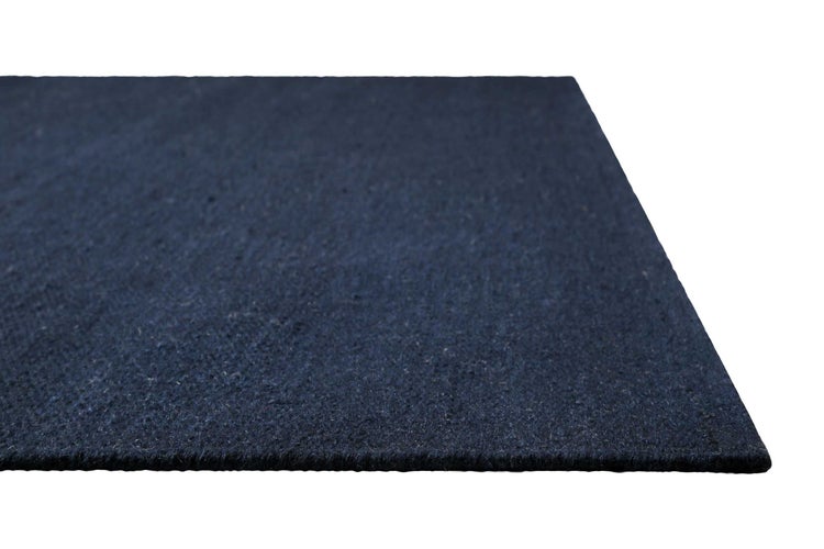 Kelim Teppich Dunkelblau aus Wolle Perpignan Green Looop 130x190 cm