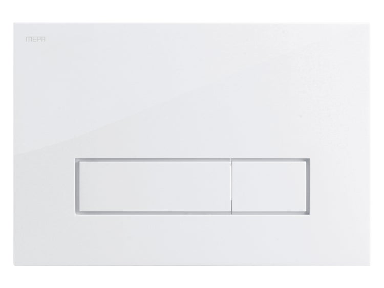 MEPA Betätigungsplatte Sun für WC mit 2-Mengen-Spülung in Weiß.