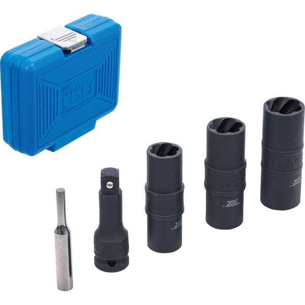 BGS Kraft-Spezial-Steckschlüssel-Wendeeinssatz-Satz Sechskant & Schraubendreher 17 - 19 - 21mm 12.5 mm (1/2) 3tlg. - 7467