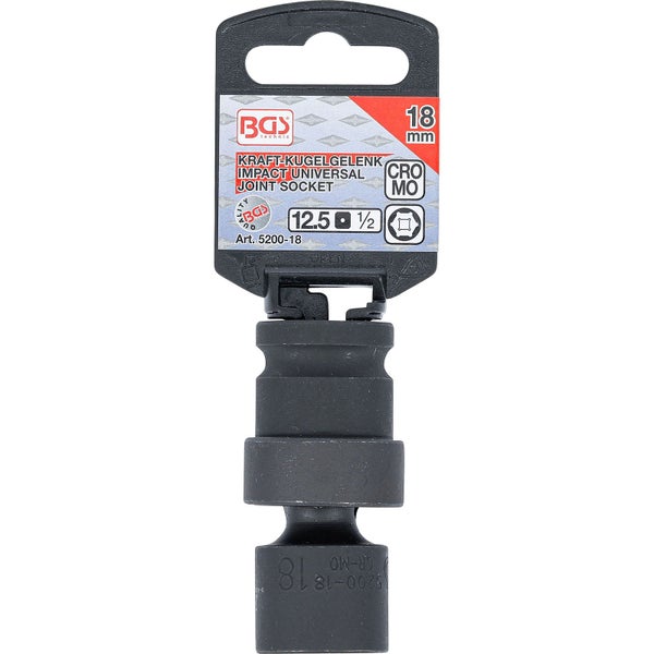 BGS Technic Logo. Kraft Kugelgelenk Universal Gelenk Nuss, 12.5, 1/2