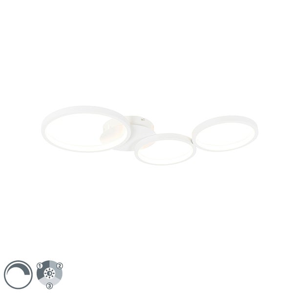 Deckenleuchte weiß inkl. LED 3-stufig dimmbar 3-Licht - Pande